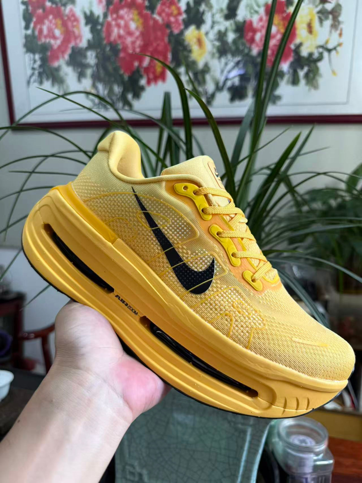 Max Cushion Chunky Running Sneakers, Honey Yellow